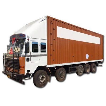 Completed closed distribution truck body