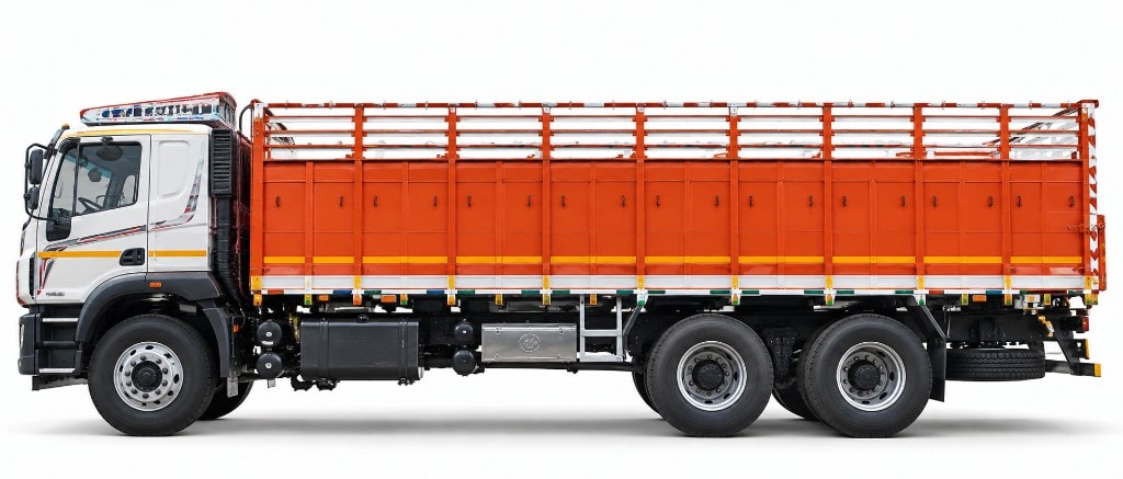 Completed open construction truck body